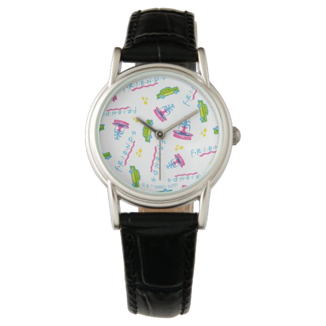 FRIENDS™ Taxi and Water Fountain Pattern Watch (Front)