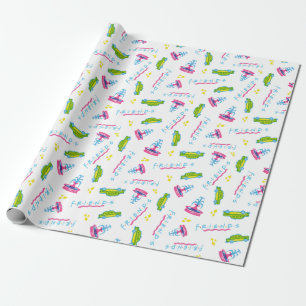 FRIENDS™ Taxi and Water Fountain Pattern Wrapping Paper