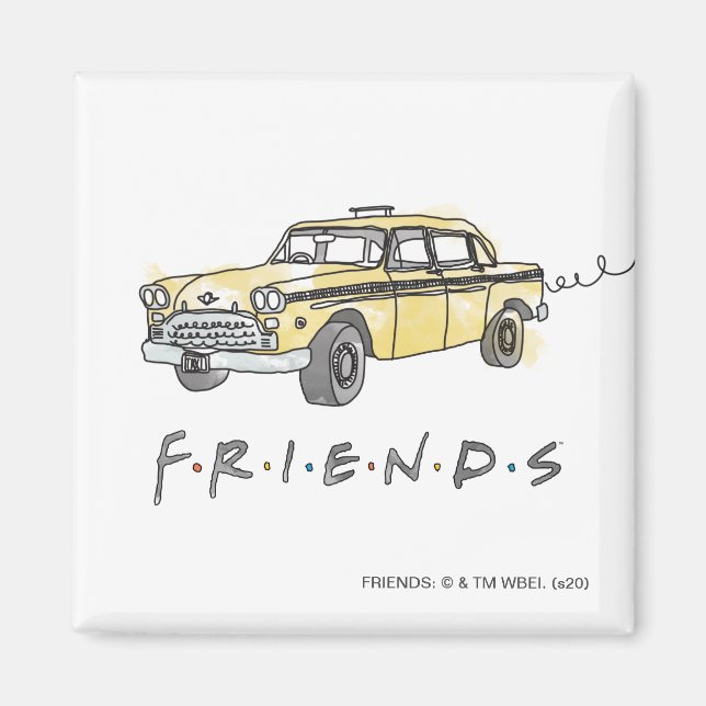 FRIENDS™ | Taxi Cab Magnet (Front)