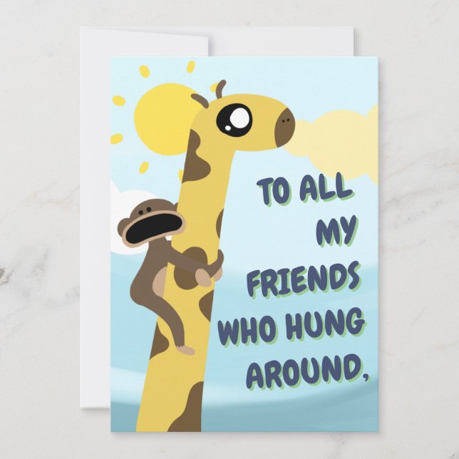 "Friends" Thank You Card (Front)