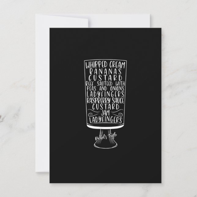 Friends Thanksgiving Rachel's Trifle Whipped Cream Invitation (Front)