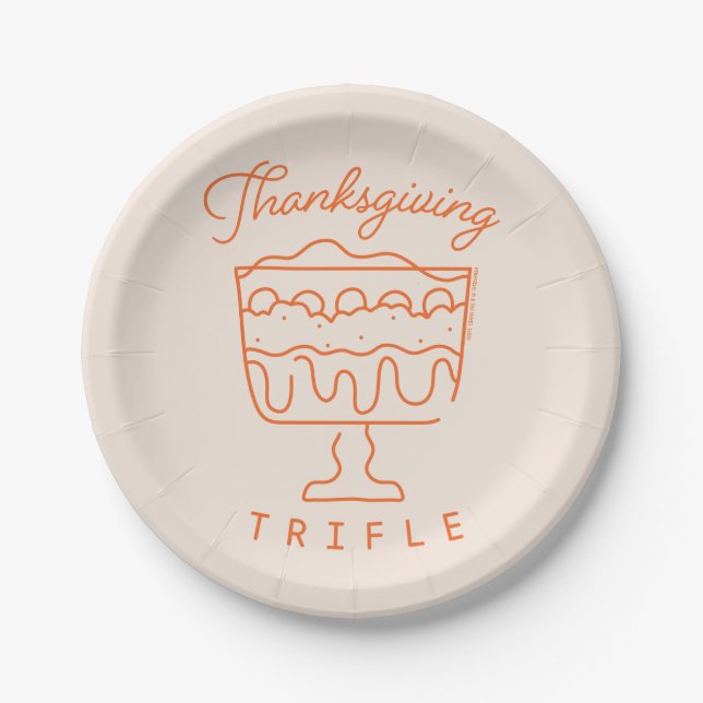 FRIENDS™ | Thanksgiving Trifle Paper Plates (Front)