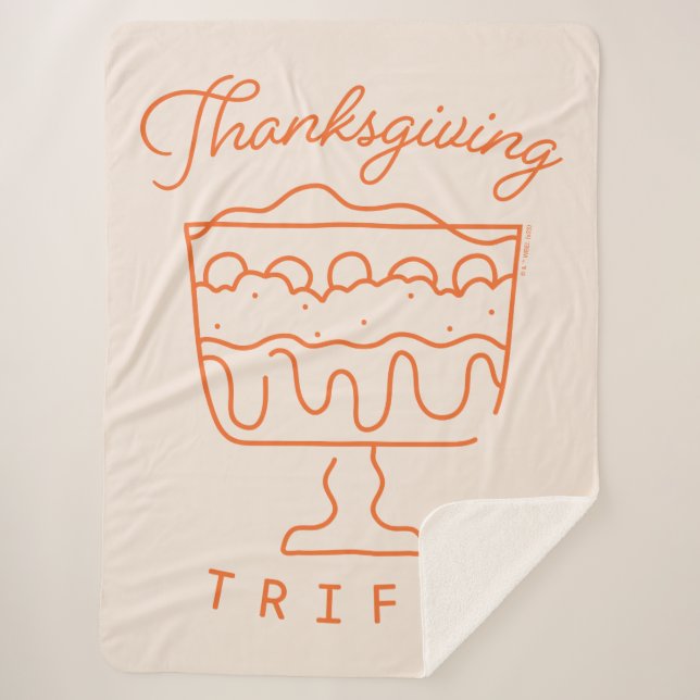 FRIENDS™ | Thanksgiving Trifle Sherpa Blanket (Front)