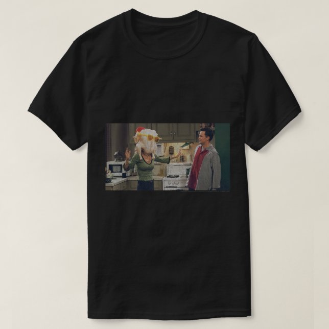 Friends Thanksgiving Turkey Head Monica Portrait  T-Shirt (Design Front)