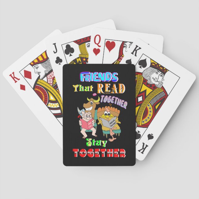 Friends That Read Together Stay Together Poker Cards (Back)