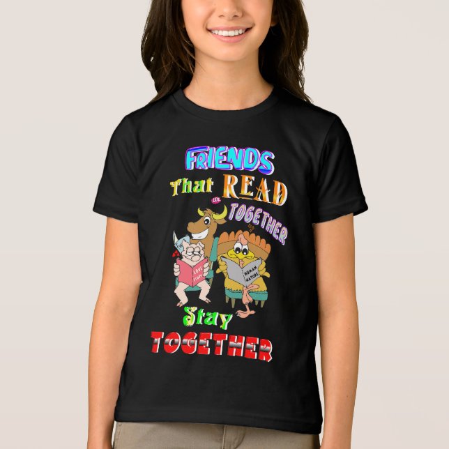 Friends That Read Together Stay Together Tri-Blend Shirt (Front)