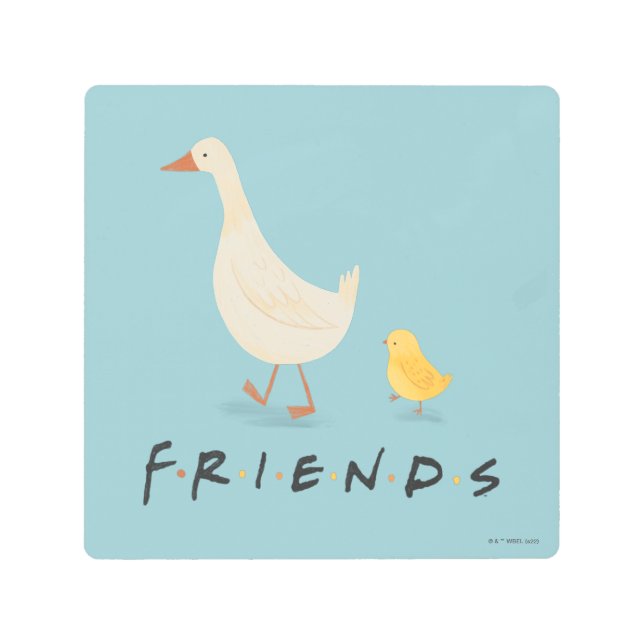 FRIENDS™ | The Chick and the Duck Metal Print (Front)