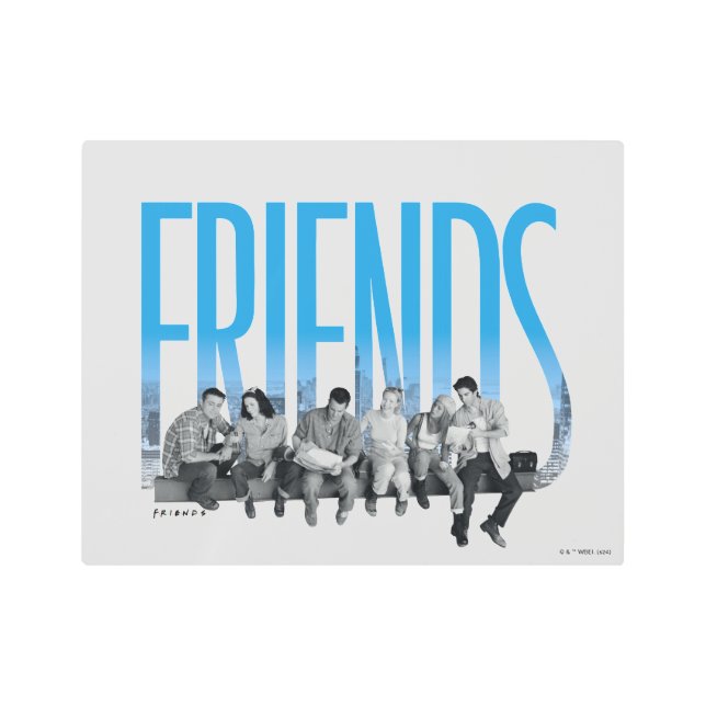 FRIENDS™ | The Gang Metal Print (Front)