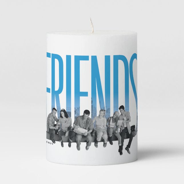 FRIENDS™ | The Gang Pillar Candle (Front)