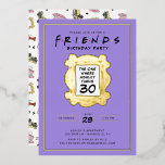FRIENDS™ | The One With the 30th Birthday Foil Invitation<br><div class="desc">Celebrate your milestone with the FRIENDS™ 'The One with the 30th Birthday' Foil Invitation. Inspired by the beloved TV show, this invitation adds a touch of nostalgia to your special event. Featuring iconic elements from FRIENDS™, such as the Central Perk logo and the distinctive frame from Monica's apartment door, this...</div>