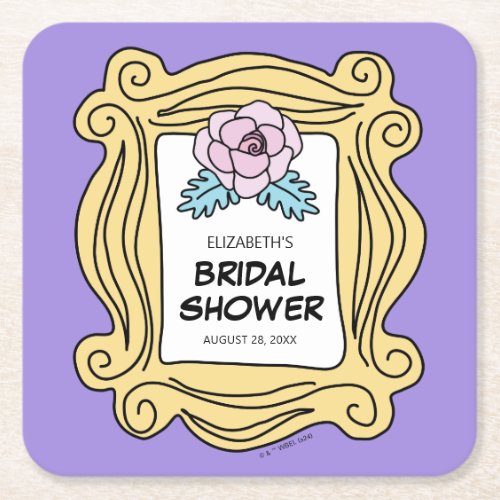 FRIENDSâ  The One With the Bridal Shower Square Paper Coaster