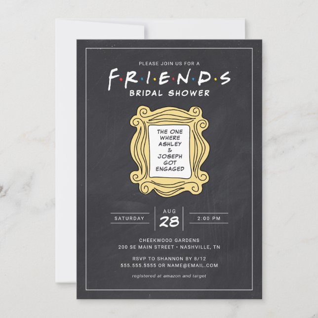 FRIENDS™ The One With the Chalkboard Bridal Shower Invitation (Front)
