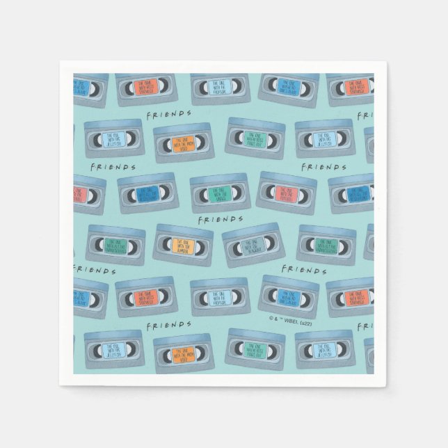 FRIENDS™ | The One With Video Tape Pattern Napkins (Front)