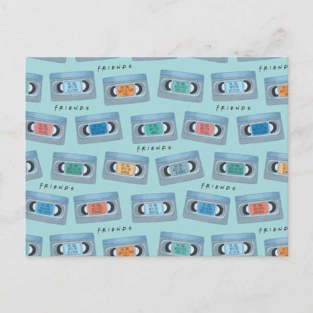 FRIENDS™ | The One With Video Tape Pattern Postcard (Front)