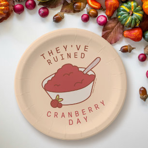 FRIENDS™ They've Ruined Cranberry Day Paper Plates