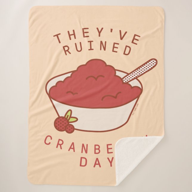 FRIENDS™ | They've Ruined Cranberry Day Sherpa Blanket (Front)