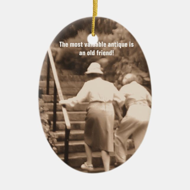 Friends till the End Ceramic Ornament (Front)
