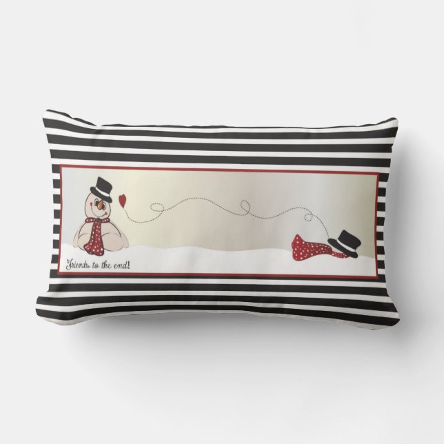 Friends to the End | Christmas Lumbar Pillow (Front)