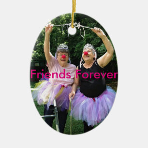 Friends + Tutus = Fun Times Ceramic Ornament