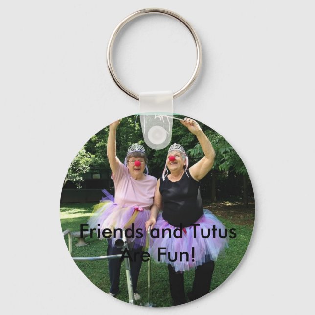 Friends + Tutus = Fun Times Keychain (Front)