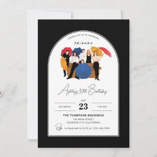 Friends TV Show Themed Customizable Birthday Invitation