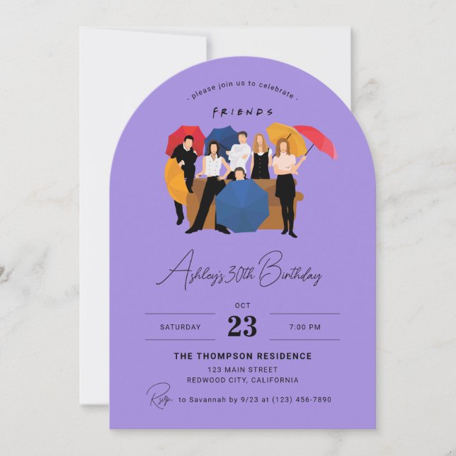 Friends TV Show Themed Customizable Birthday  Invitation (Front)