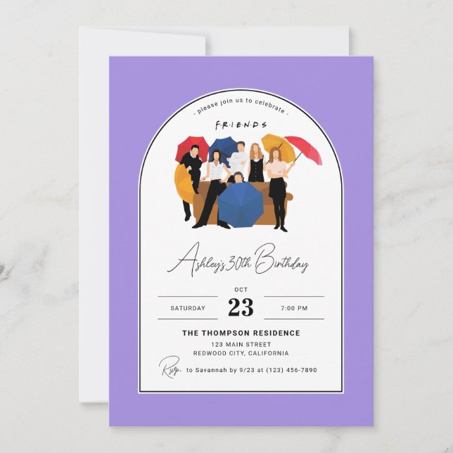 Friends TV Show Themed Customizable Birthday  Invitation (Front)