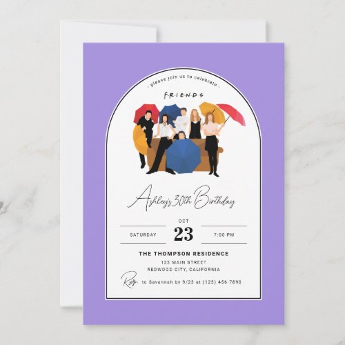 Friends TV Show Themed Customizable Birthday  Invitation