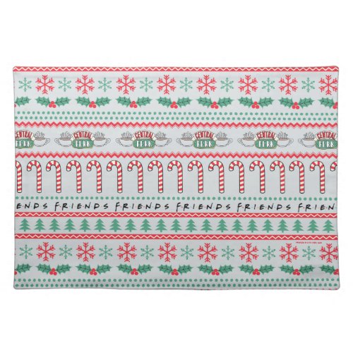 FRIENDS  Ugly Sweater Christmas Pattern Cloth Placemat