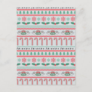 FRIENDS™   Ugly Sweater Christmas Pattern Invitation Postcard
