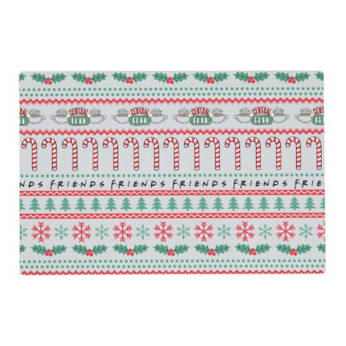 FRIENDS  Ugly Sweater Christmas Pattern Placemat