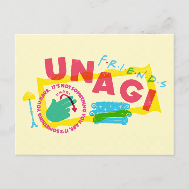 Friends Unagi Sticker FRIENDS™ Unagi Postcard | Zazzle