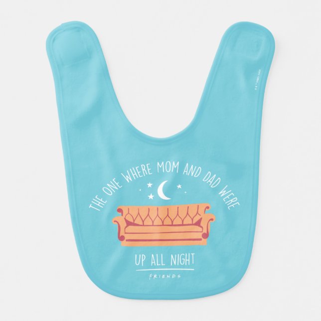 FRIENDS™ | Up All Night Baby Bib (Front)