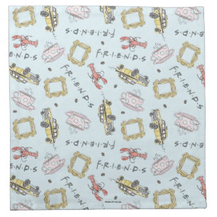 FRIENDS™ Watercolor Icons Pattern Cloth Napkin