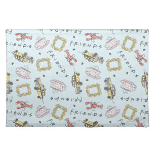 FRIENDS™ Watercolor Icons Pattern Cloth Placemat