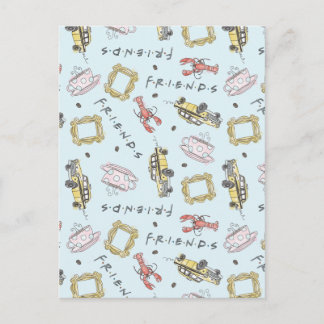 FRIENDS™ Watercolor Icons Pattern Invitation Postcard