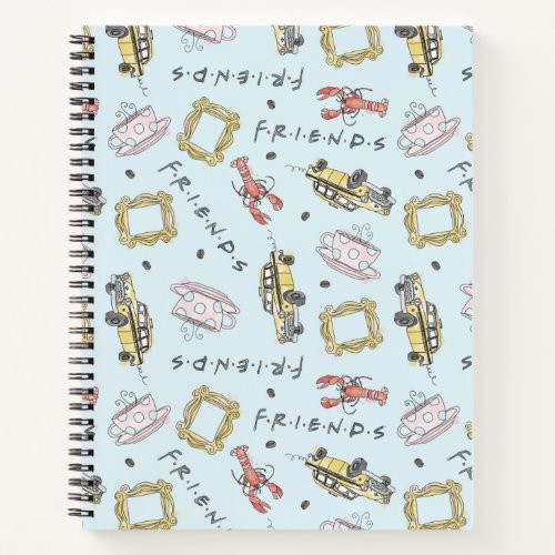 FRIENDS Watercolor Icons Pattern Notebook