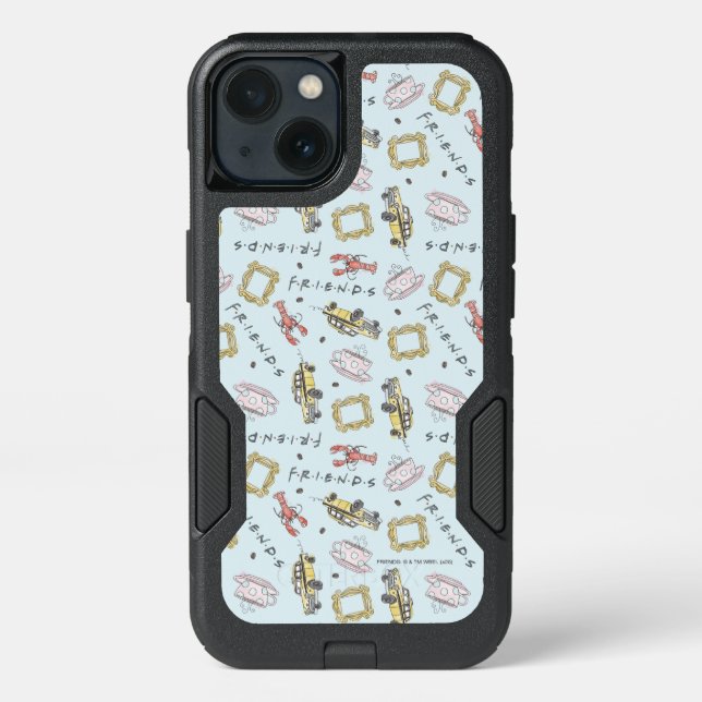 FRIENDS™ Watercolor Icons Pattern Otterbox iPhone Case (Back)