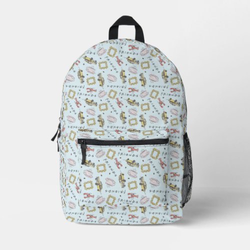 FRIENDS Watercolor Icons Pattern Printed Backpack