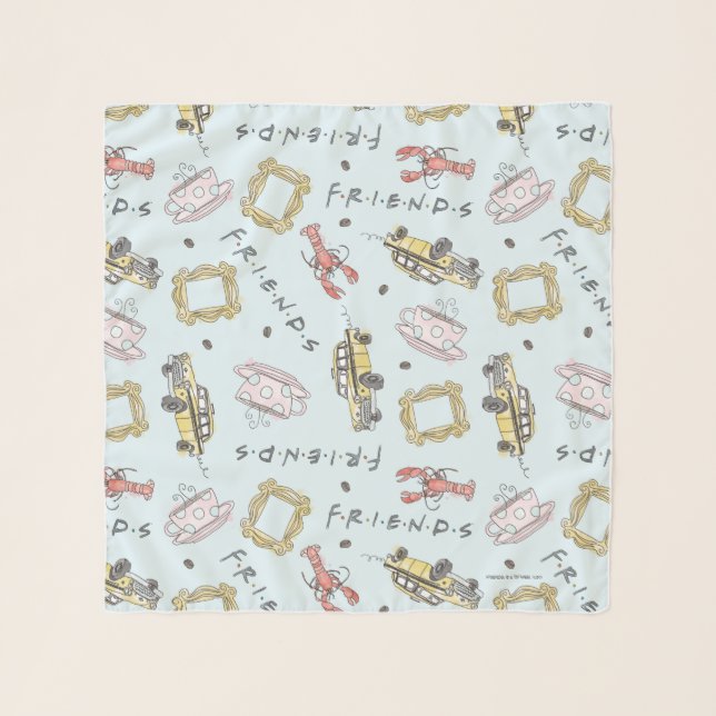 FRIENDS™ Watercolor Icons Pattern Scarf (Front)