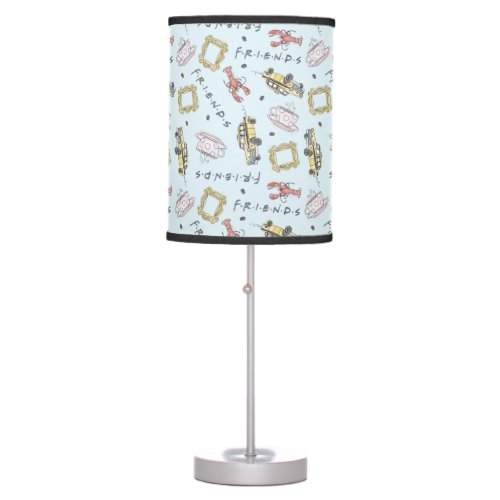 FRIENDS Watercolor Icons Pattern Table Lamp