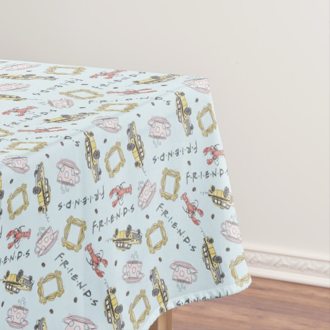 FRIENDS™ Watercolor Icons Pattern Tablecloth (In Situ)