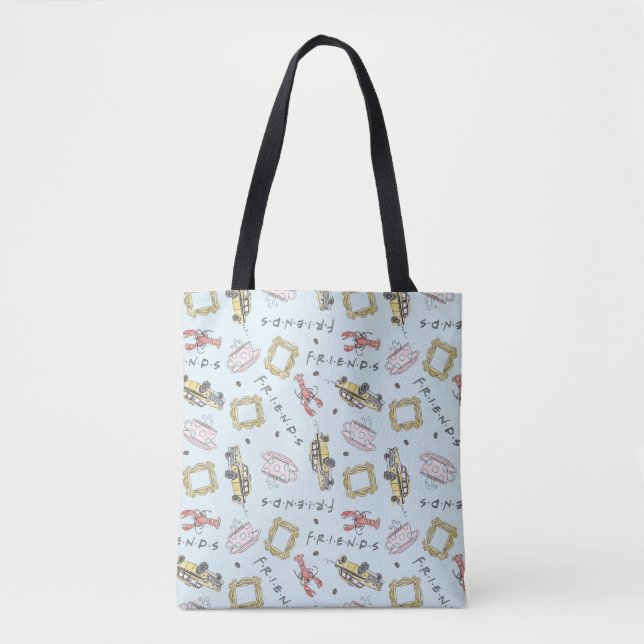 FRIENDS™ Watercolor Icons Pattern Tote Bag (Front)