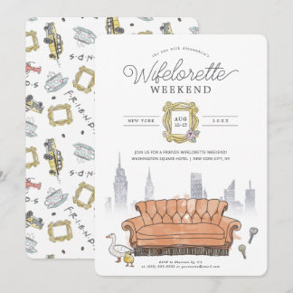 FRIENDS™ | Watercolor Wifelorette Party Weekend Invitation