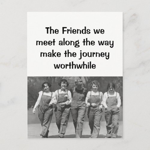 Friends we meet along the way Friendship Quote Postcard