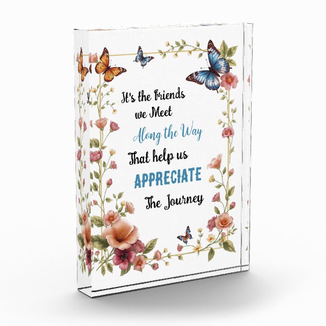 Friends We Meet Journey Appreciation Award (Left)