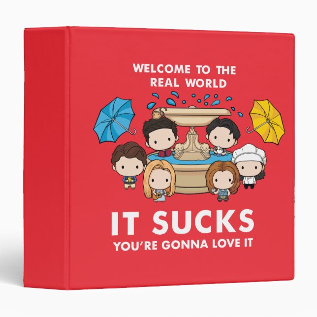 FRIENDS™ | Welcome to the Real World Chibi 3 Ring Binder (Front/Spine)