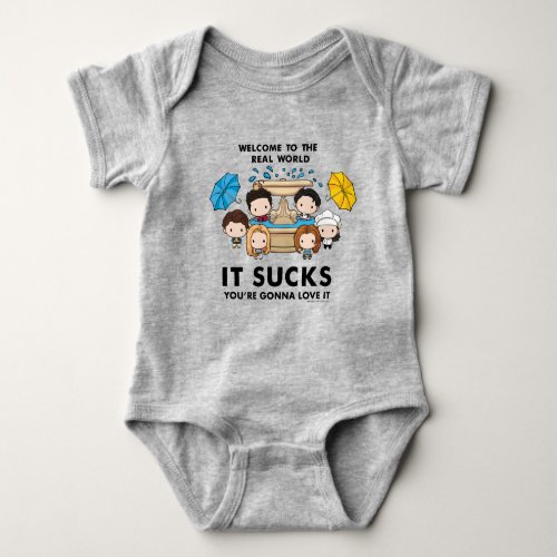 FRIENDS  Welcome to the Real World Chibi Baby Bodysuit