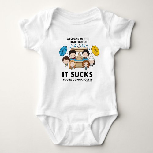 FRIENDS  Welcome to the Real World Chibi Baby Bodysuit