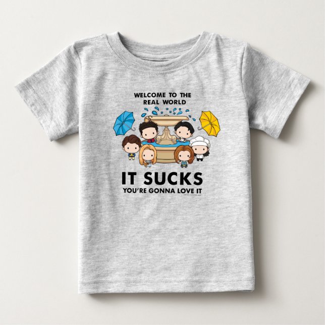FRIENDS™ | Welcome to the Real World Chibi Baby T-Shirt (Front)